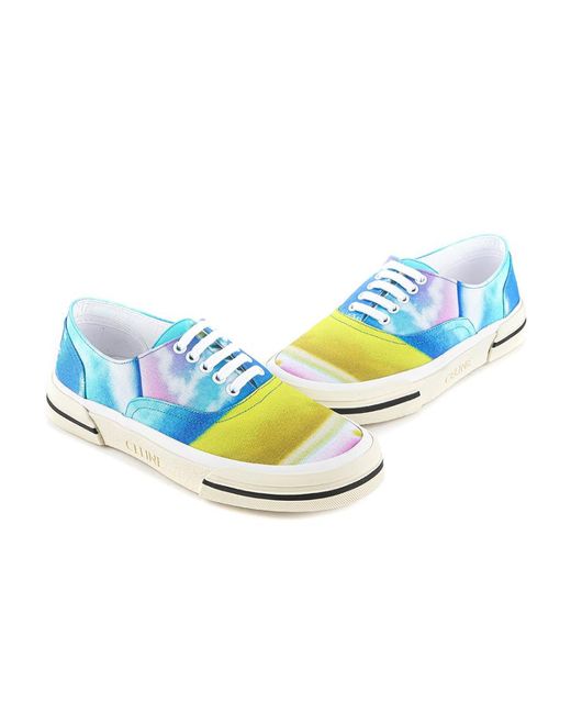 Céline Blue Low Lace-Up Sneakers for men