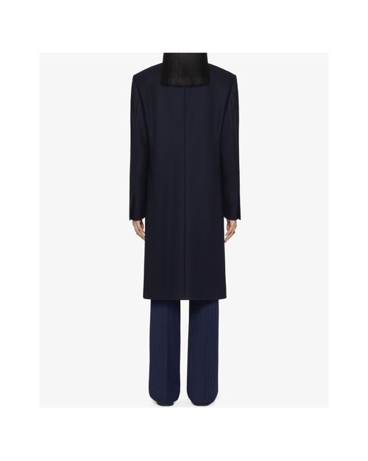 Givenchy Blue Fitted Long Coat for men