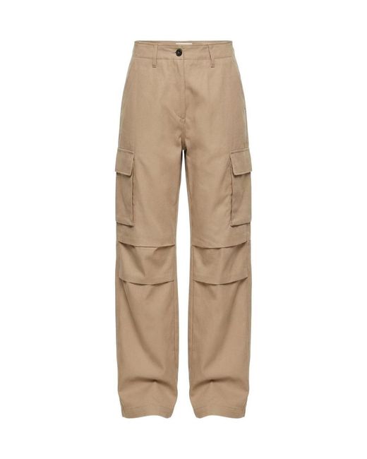 Coperni Natural Tailored Wide Leg Overalls Casual Pants