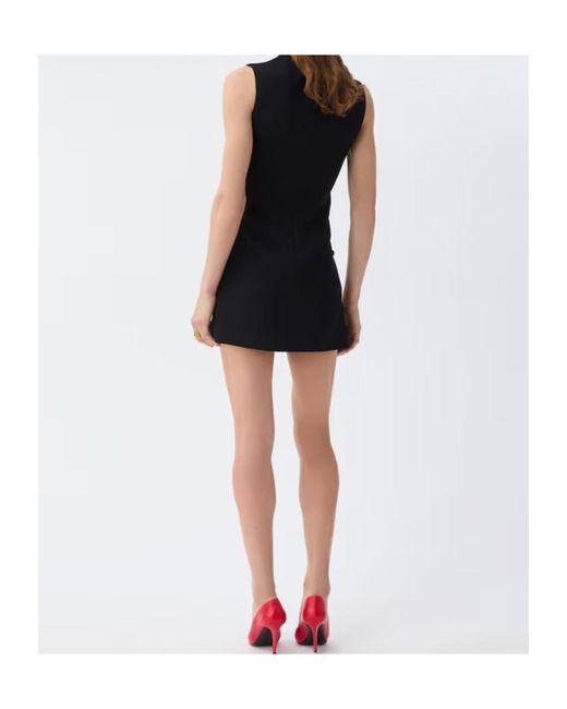 Versace Black Stretch Viscose Cady Mini Dress