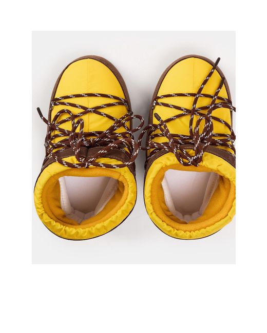 Moon Boot Yellow Retro Color-Blocked Snow Boots