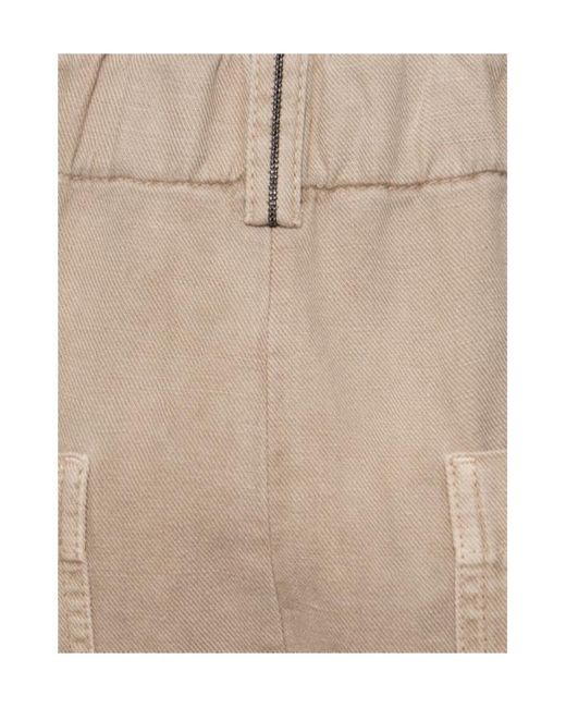 Brunello Cucinelli Natural Cotton Blend Bermuda Shorts