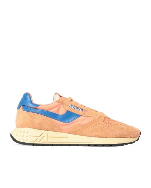 Autry Pink Reelwind Low-Top Sneakers for men