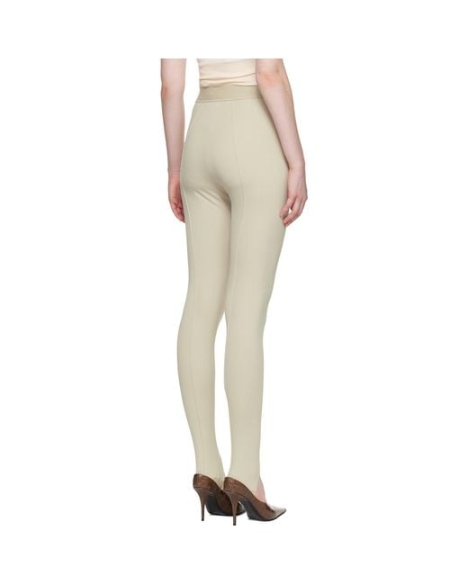 Wardrobe NYC Natural Opaque Footed Leggings