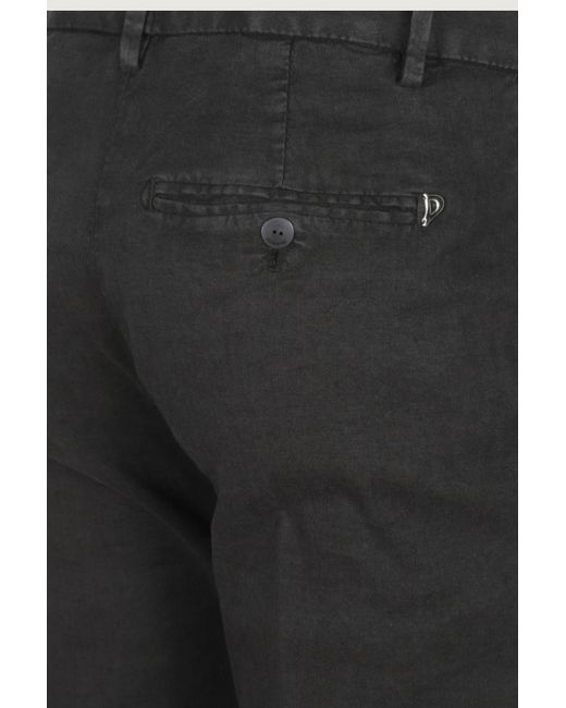 Dondup Black Perfect Logo-Plaque Trousers