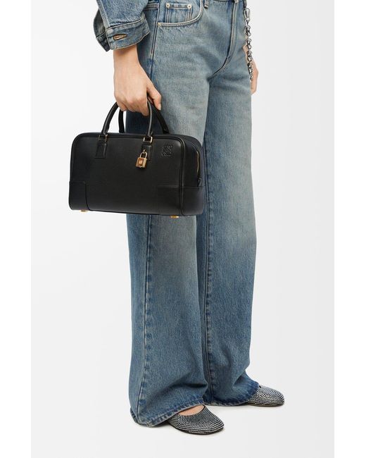 Loewe Black Amazona 28 Leather Tote Bag