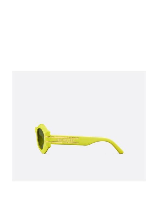 Dior Yellow Eyewear Geometric Frame Sunglasses