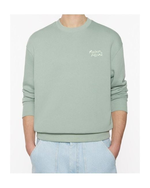 Maison Kitsuné Green Maison Kitsuné Handwriting Comfort Sweatshirt for men