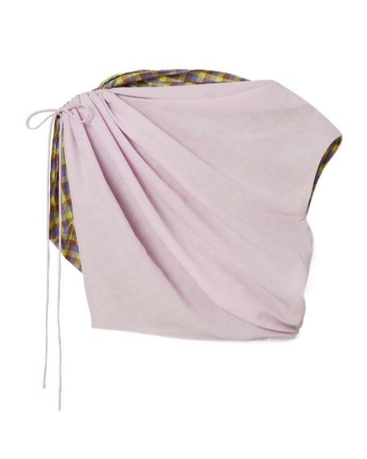 Tory Burch Pink Veronica Plaid Check Blouse