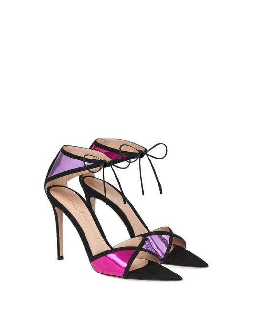 Gianvito Rossi Pink Ankle Strap Heeled Sandals