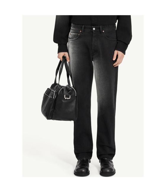 MM6 by Maison Margiela Black Straight-Leg Jeans for men