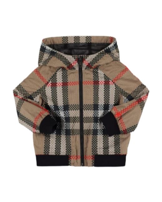 Burberry Gray Icon Plaid Printed Casual Jacket