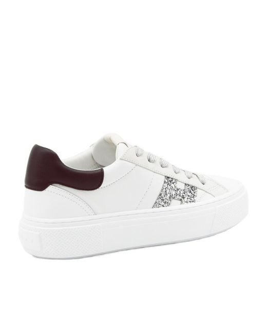 Hogan White Crosswind Lace-Up Sneakers