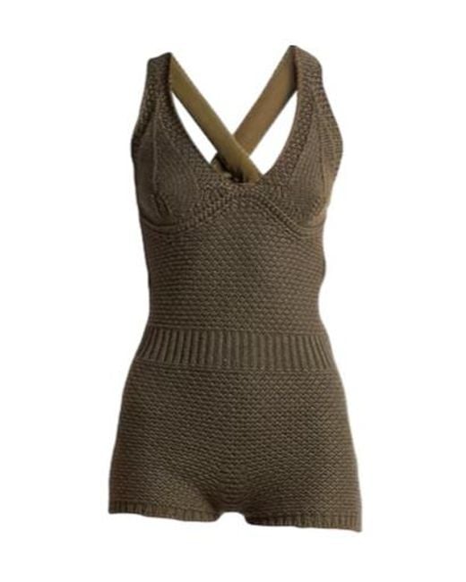 Max Mara Green Playsuits