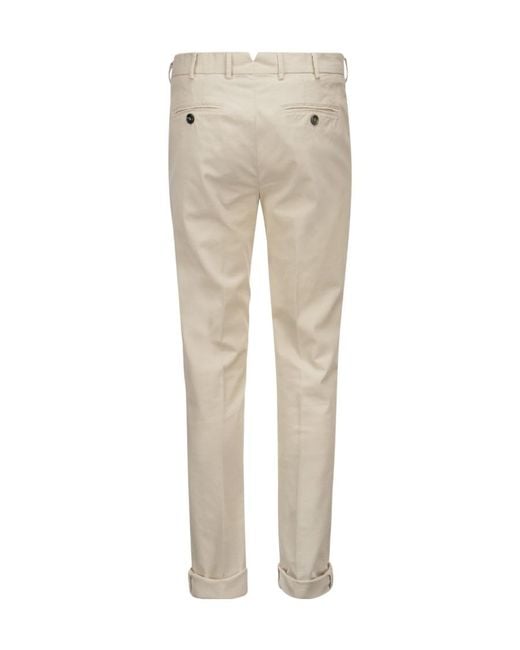 Brunello Cucinelli Natural Italian-Fit Gabardine Trousers for men