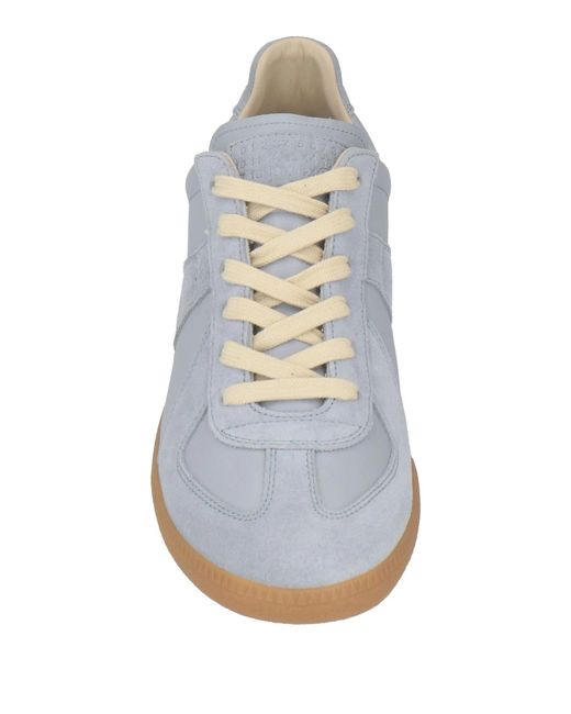 Maison Margiela White Plain Suede Casual Sneakers