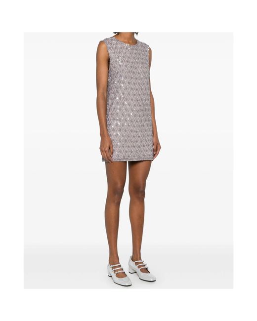P.A.R.O.S.H. Brown Sequined Mini Dress