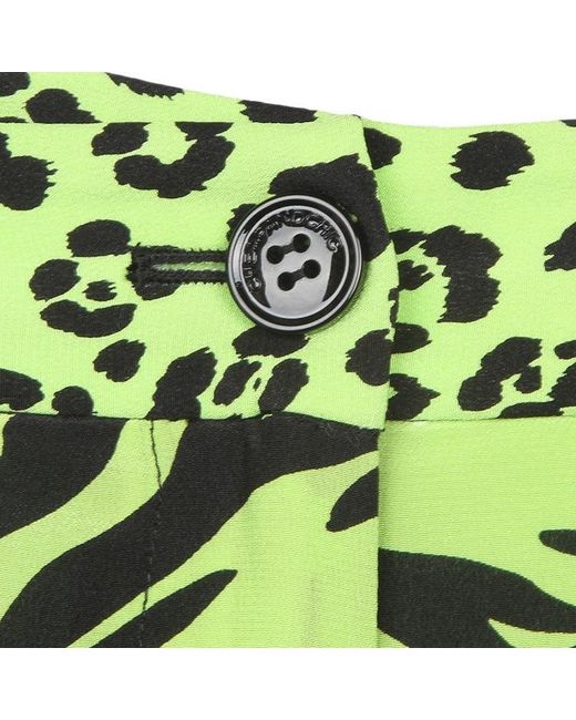 Moschino Green Pattern Detail Shorts