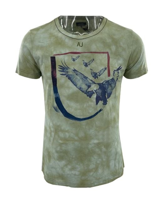Armani Jeans Green Item O-Neck Short-Sleeved T-Shirt for men