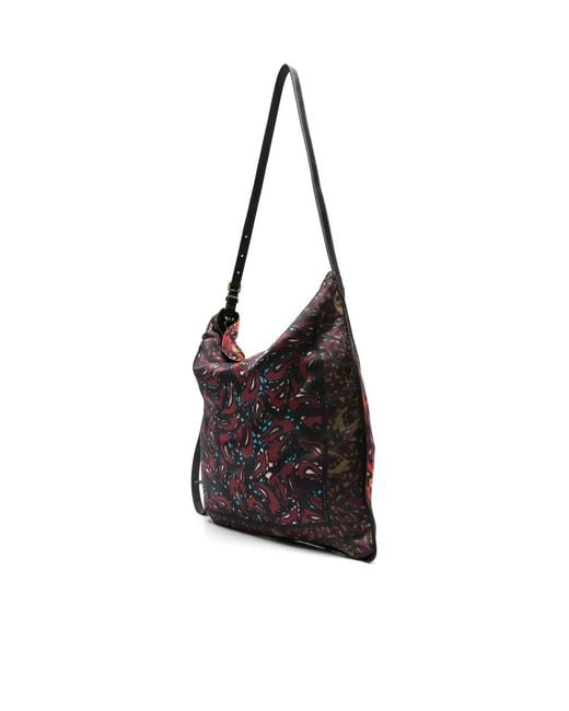 Dries Van Noten Brown Printed Shoulder Bag