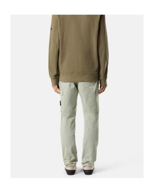 Stone Island Gray Tapered Cargo Trousers for men