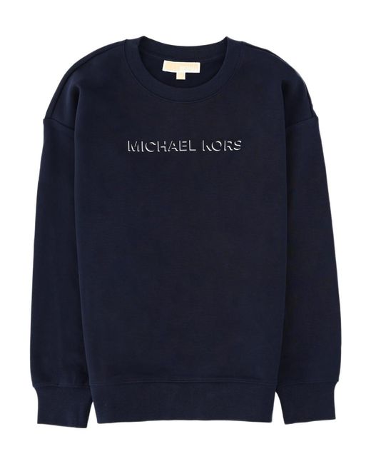 MICHAEL Michael Kors Blue Logo Embossed Sweatshirt