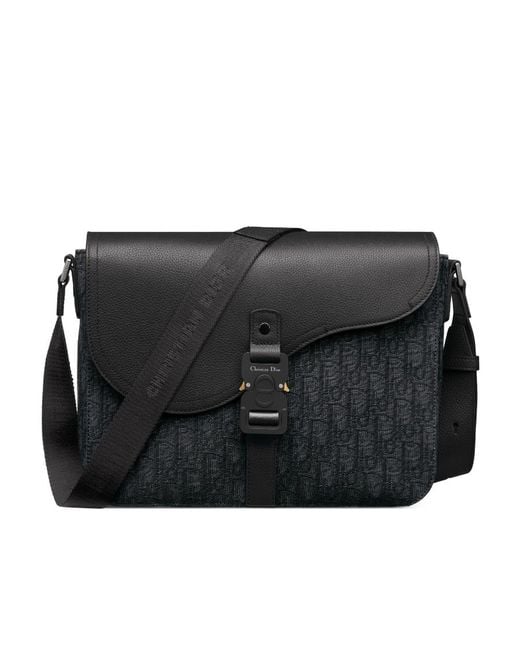 Dior Black Saddle Messenger Bag for men