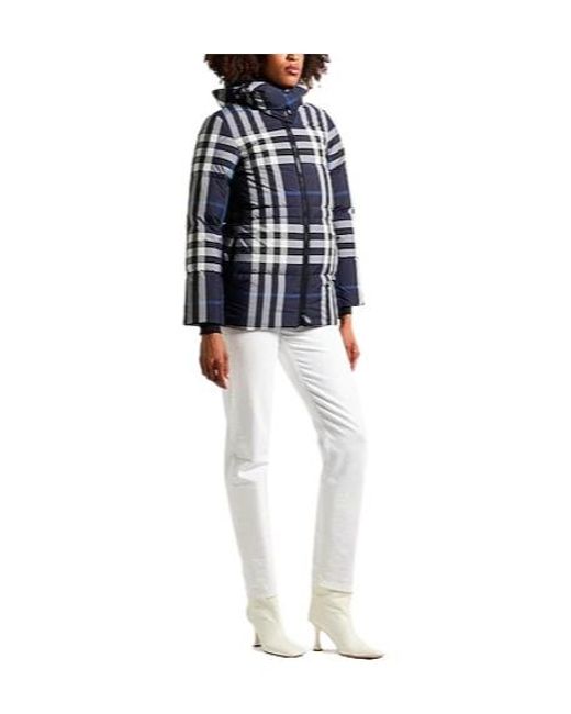 Burberry Blue Plaid Down Jacket