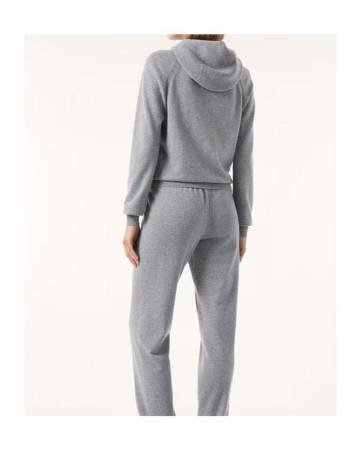 Loro Piana Gray Knitted Hooded Jumper