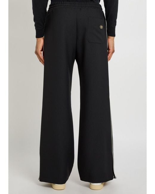 Valentino Blue Drawstring Twill Track Pants for men