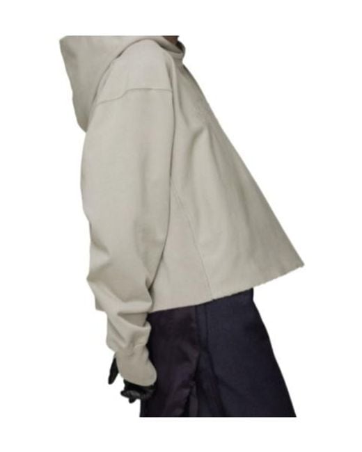 MM6 by Maison Margiela Gray Maison Margiela Long Sleeve Logo Appliqué Hoodie