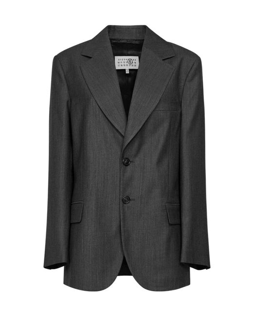 MM6 by Maison Margiela Black Single-Breasted Blazer
