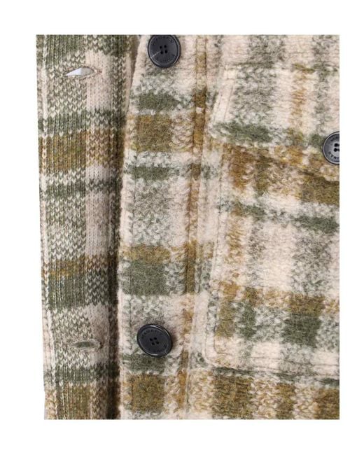 Isabel Marant Natural Isabel Marant Étoile Long-Sleeved Checked Coat