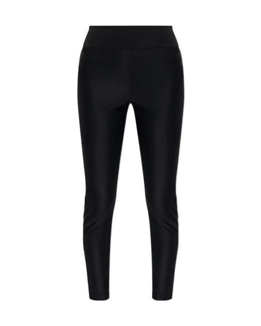 Versace Jeans Black Couture Logo Detailed Stretched Leggings