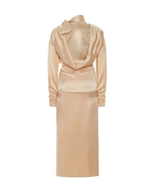 Alessandra Rich Natural Bow-Tie Dress