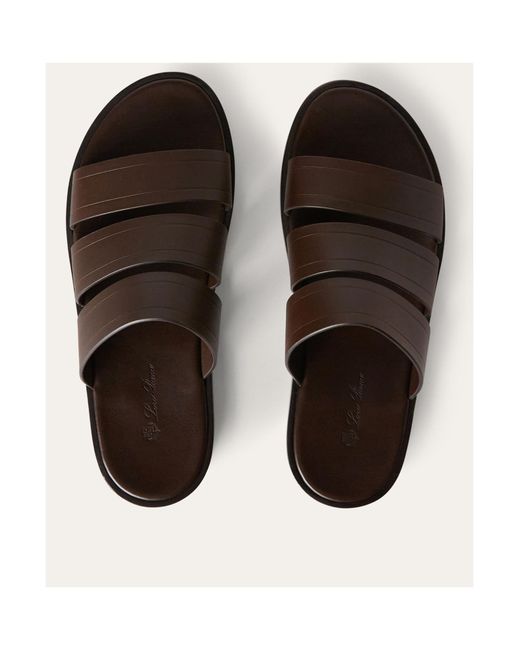 Loro Piana Brown Naha Slip-On Sandals for men