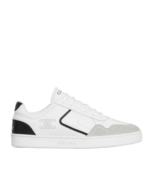 Céline White Ct-10 Trainer Low Lace-Up Sneaker