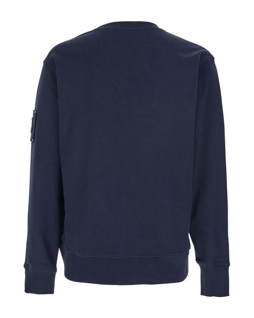 Moose Knuckles Blue Hartsfield Crew Sweatshirt for men