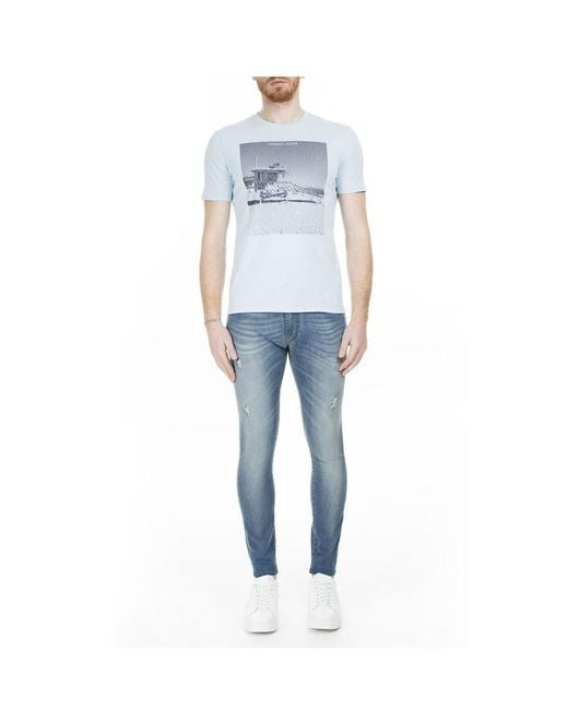 Armani Jeans Blue Logo Jeans for men