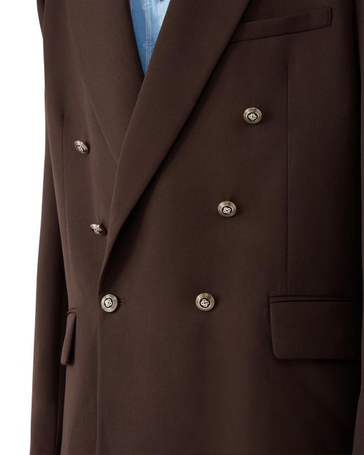 Casablanca Brown Double Breasted Tailored Jacket for men