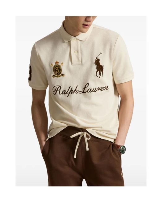 Polo Ralph Lauren Natural Logo-Embroidered Piqué Polo Shirt for men