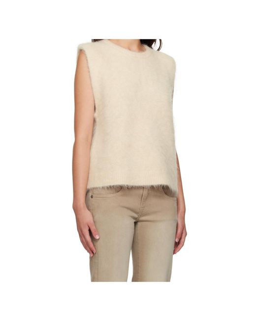 R13 Natural Deep Armhole Vest
