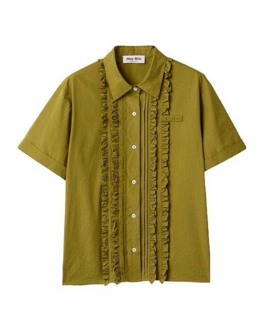 Miu Miu Green Poplin Shirt