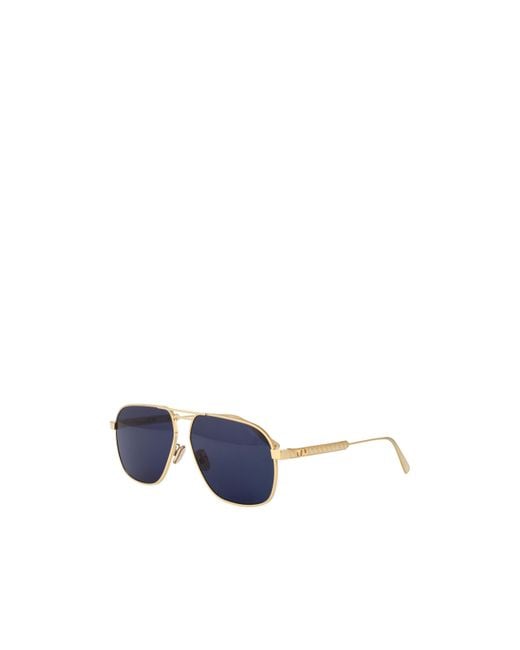 Dior Blue Eyewear Cannage Aviator Sunglasses