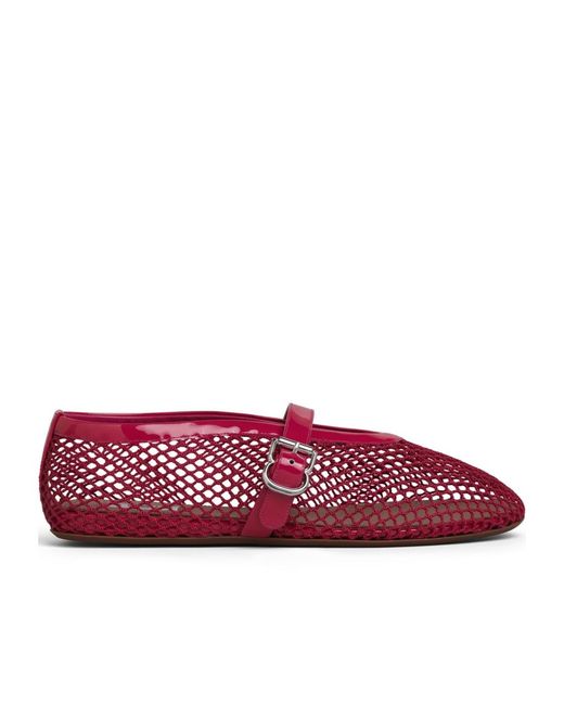 Alaïa Red Solid Ballet Flats