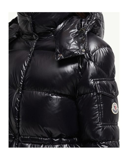 Moncler Black Cavettaz Hooded Long Down Jacket
