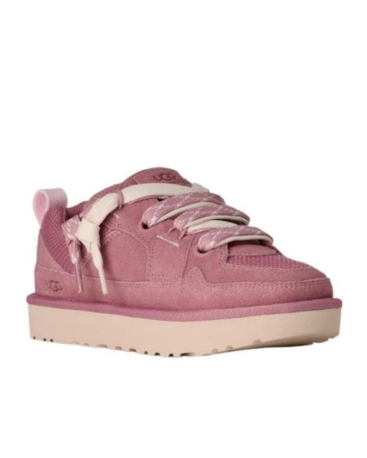 Ugg Purple Lo Lowmel Lace-Up Sneakers