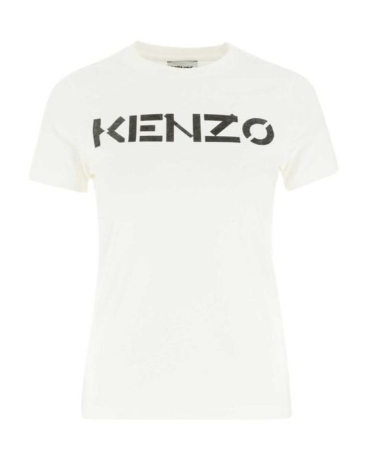 KENZO White Logo-Print Short-Sleeved T-Shirt