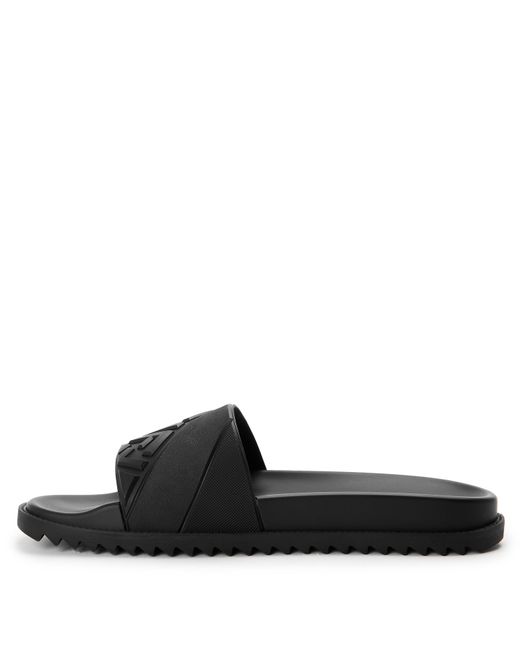 Fendi Black Solid Color Slippers for men