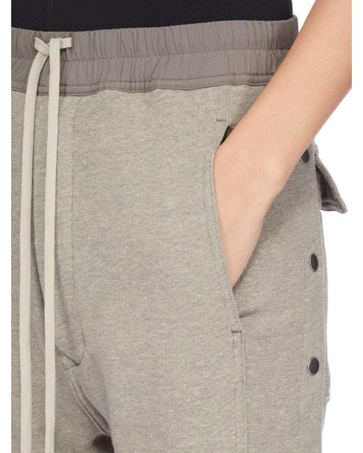 Rick Owens Gray Drawstring Wide-Leg Pants